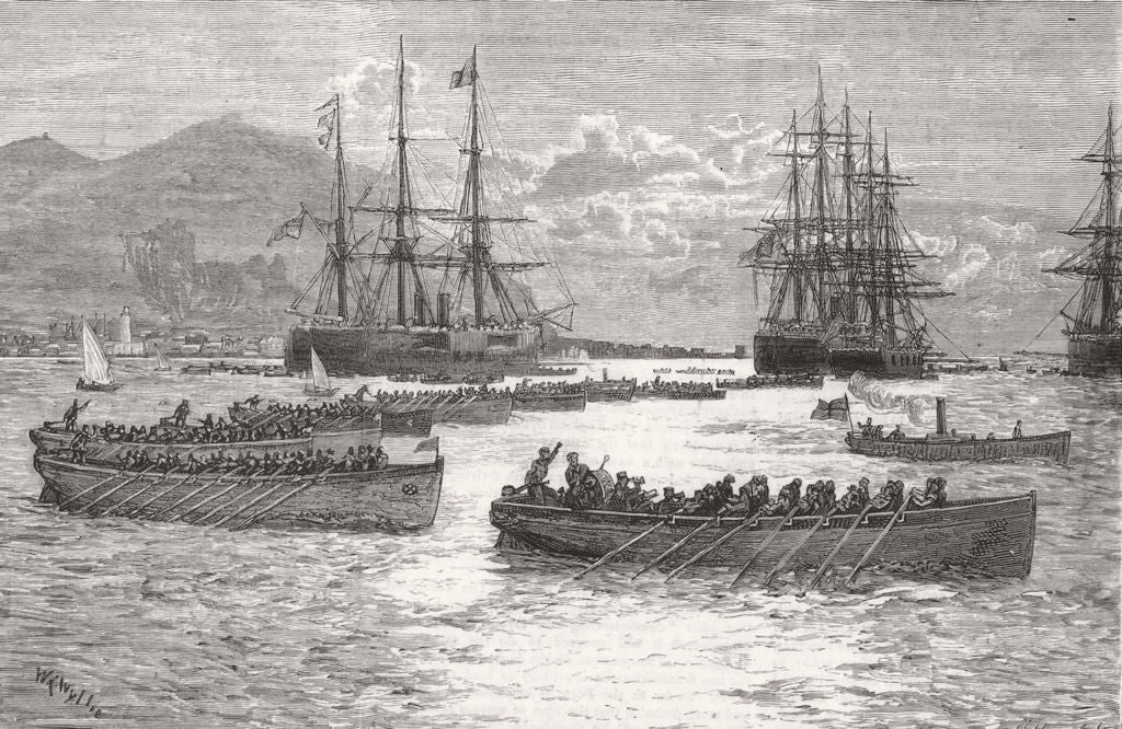 EUROPE. The British fleet in the Mediterranean-A Regatta off Palermo 1880